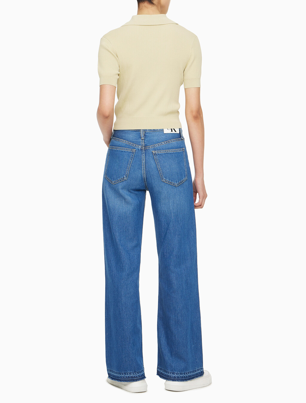 Buy 여성 센슈얼 립 베이비 폴로 스웨터 in color PALE KHAKI