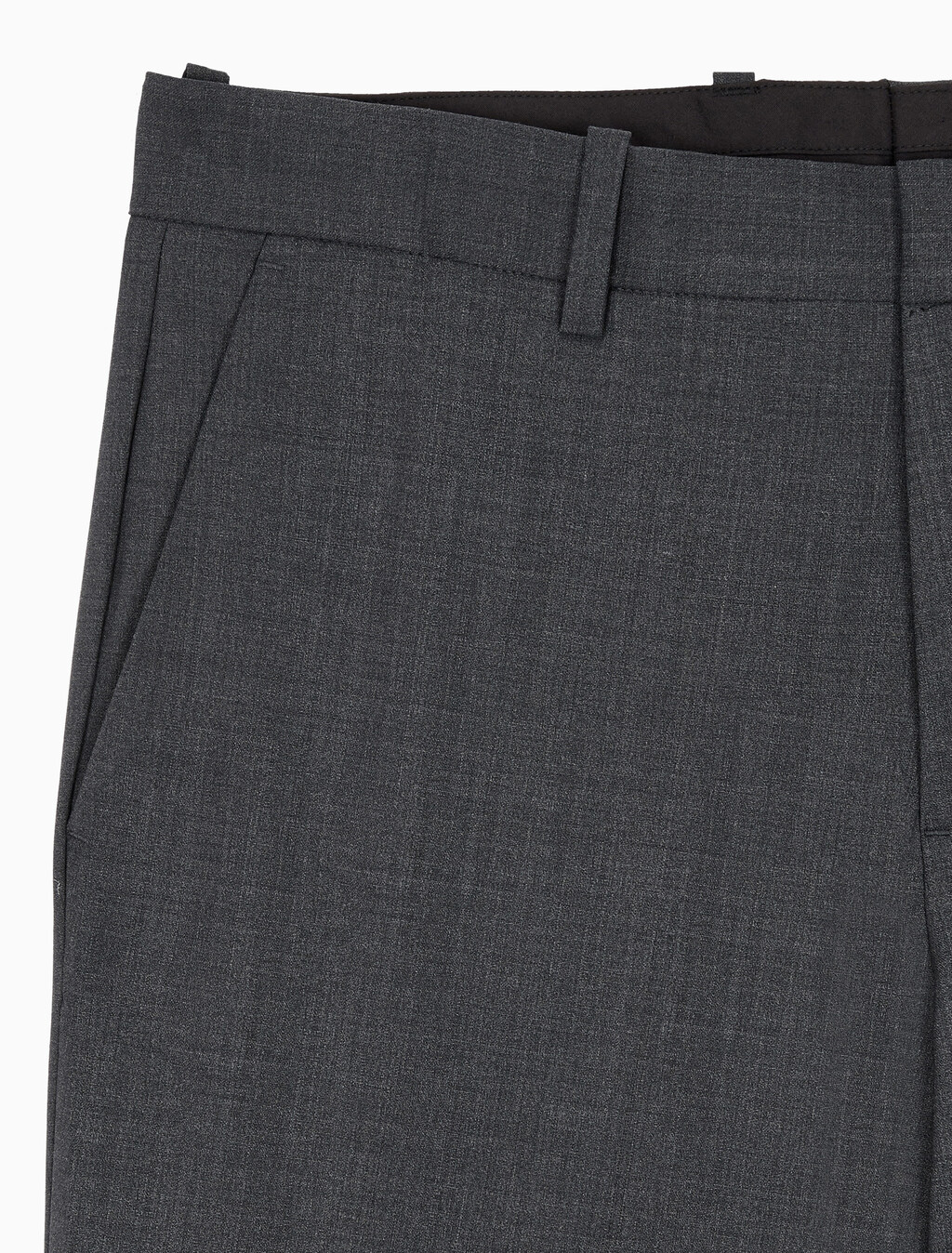 Buy 남성 울 블렌드 슬림 트라우저 in color CHARCOAL