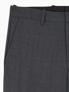 Buy 남성 울 블렌드 슬림 트라우저 in color CHARCOAL
