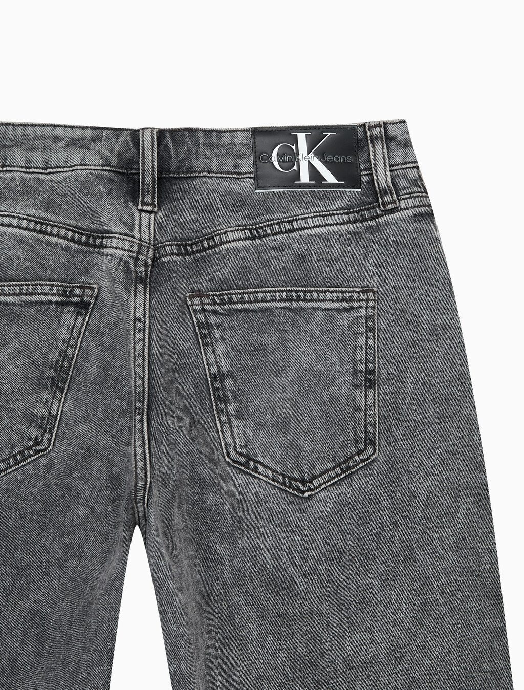 Buy 여성 90's 스트레이트핏 그레이 데님 in color GREY STEPPED RELEASE HEM