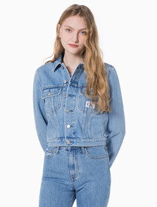 Buy 여성 크롭 90'S 데님 자켓 in color CHALKY BLUE