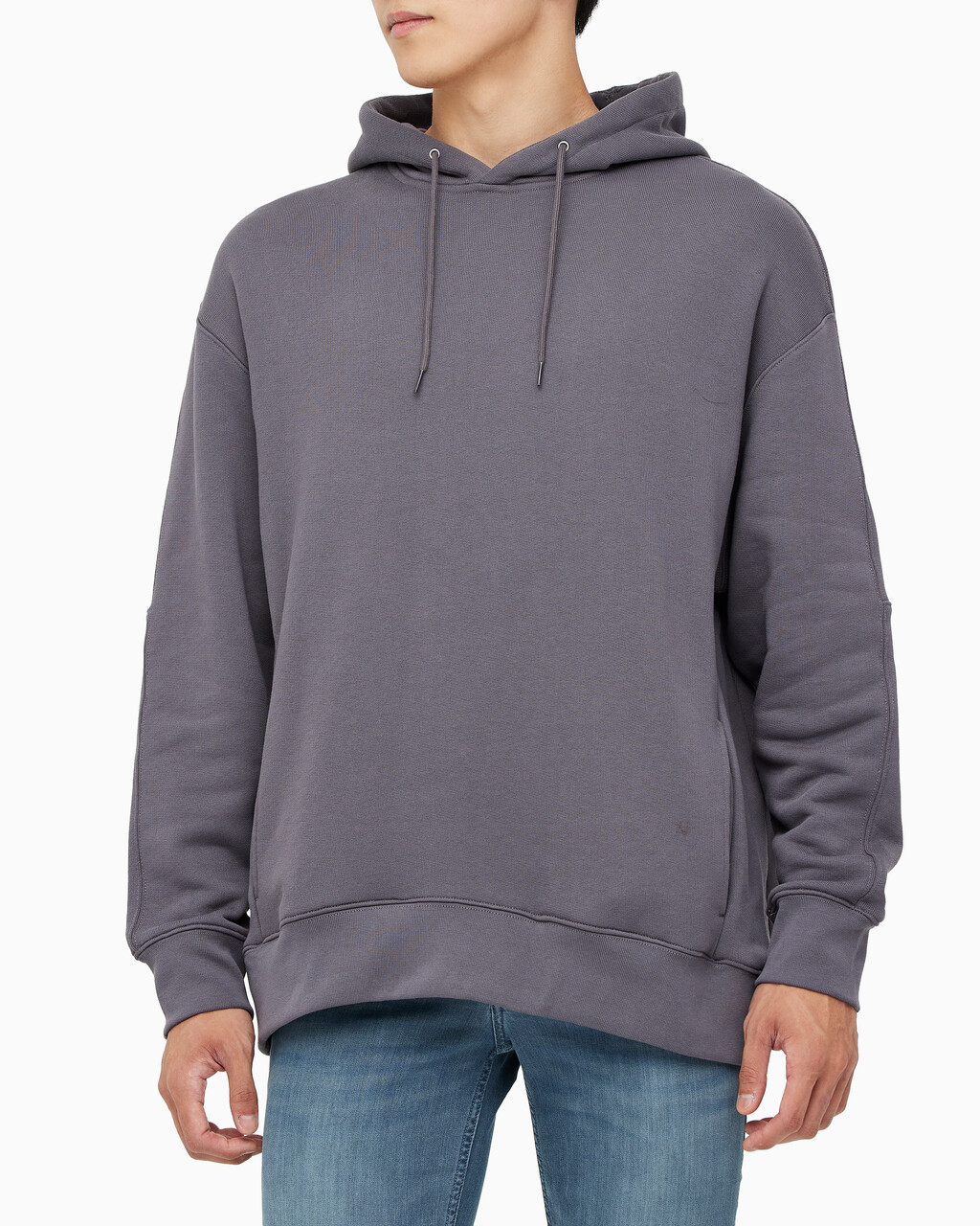 Buy 남성 테리 후디 in color CHARCOAL