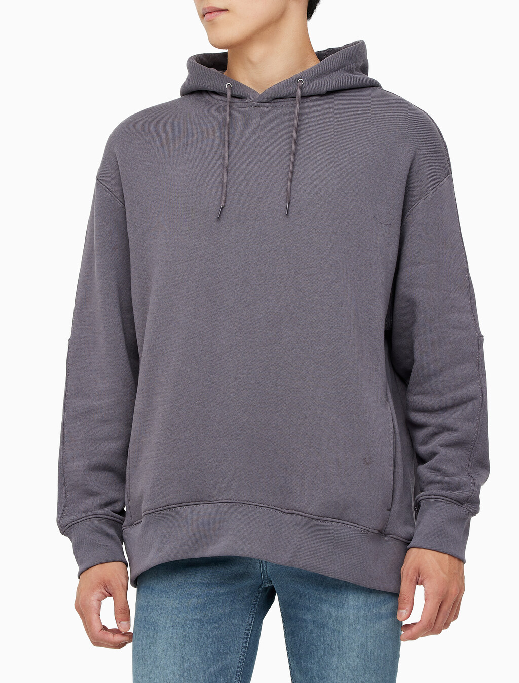 Buy 남성 테리 후디 in color CHARCOAL