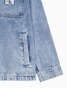 Buy 남성 오버핏 에코 쿨 데님 셔켓 in color CHALKY BLUE