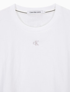 Buy 여성 그래픽 크롭 반팔 티셔츠 in color BRIGHT WHITE