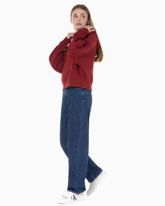 여성 하이라이즈 루즈핏 다크블루 데님