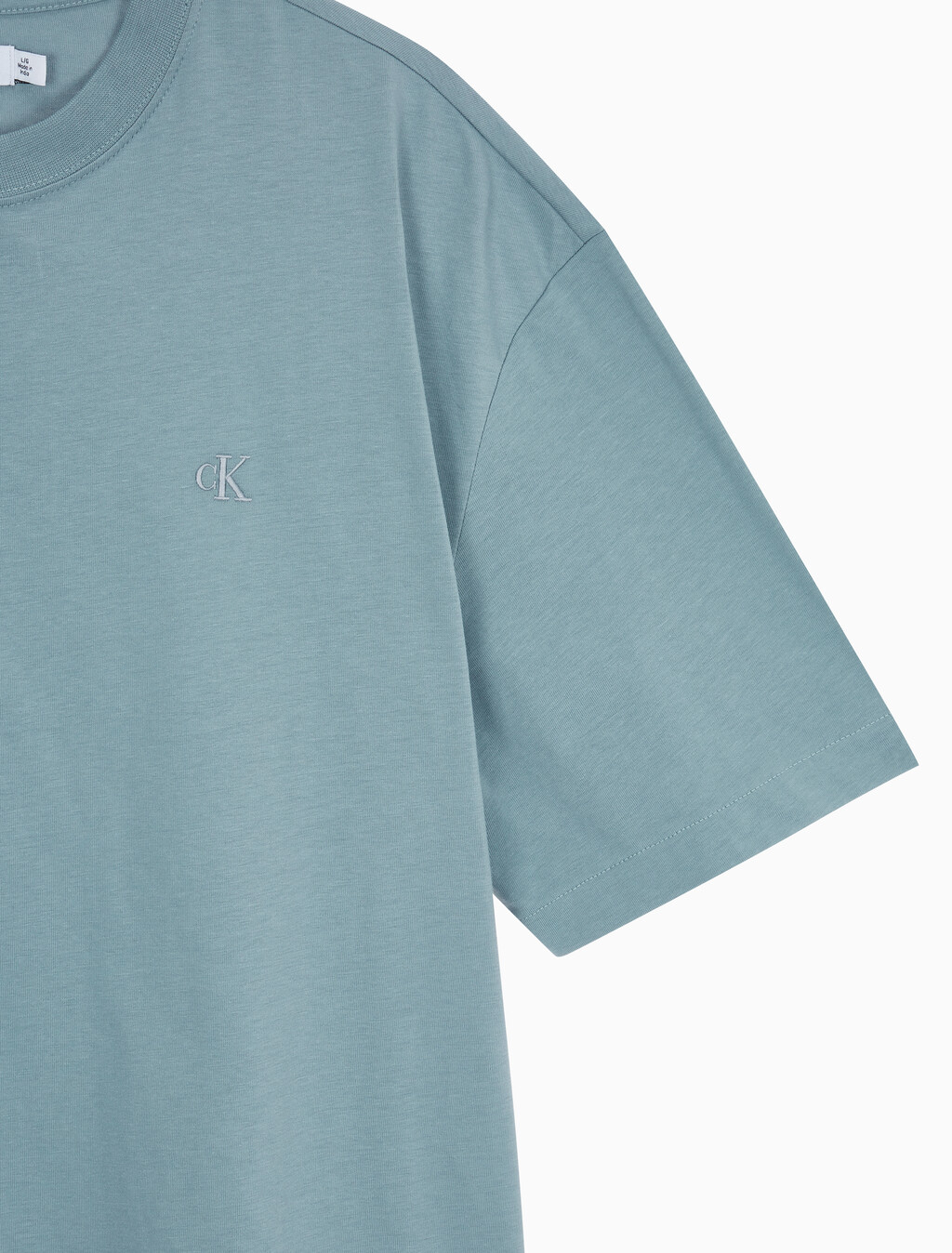 Buy 남성 릴렉스핏 아카이브 로고 반팔 티셔츠 in color BLUE GREY