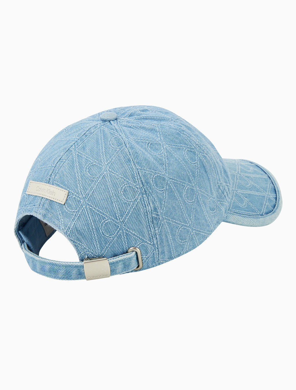 Buy 남녀공용 CK 타이틀케이스 로고 엠블럼 데님 볼캡 in color BLUE