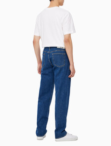Buy 남성 90's 스트레이트핏 미드블루 데님 in color MID BLUE BACK EMBRO