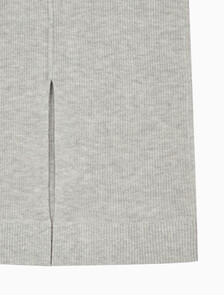 Buy 여성 하이라이즈 스웨터 미디 스커트 in color LIGHT GREY HEATHER