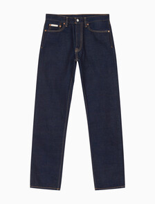 Buy 남성 스탠다드 스트레이트핏 다크블루 데님 in color CK RAW SELVEDGE
