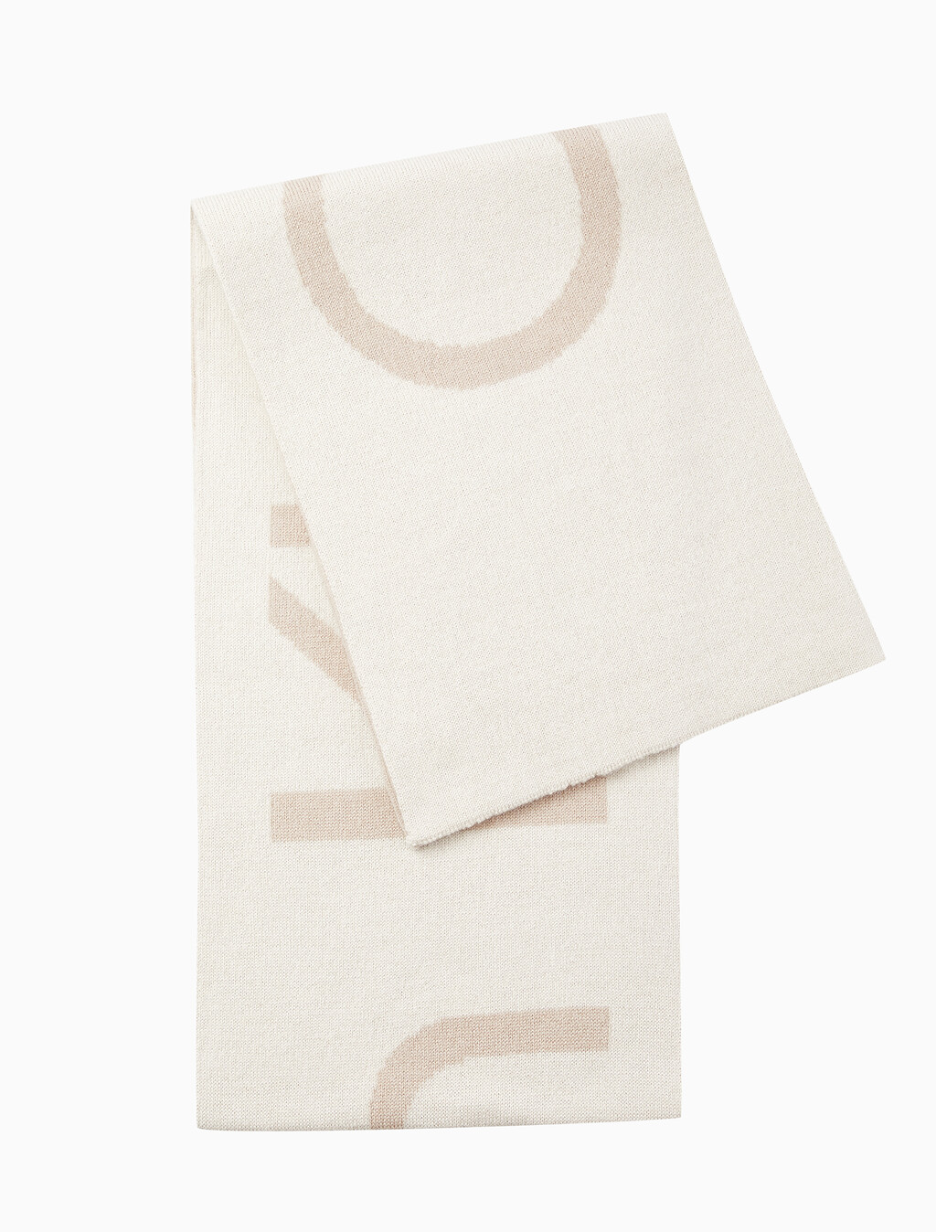 Buy 남녀공용  투톤 볼드 로고 울 머플러 in color CHALK