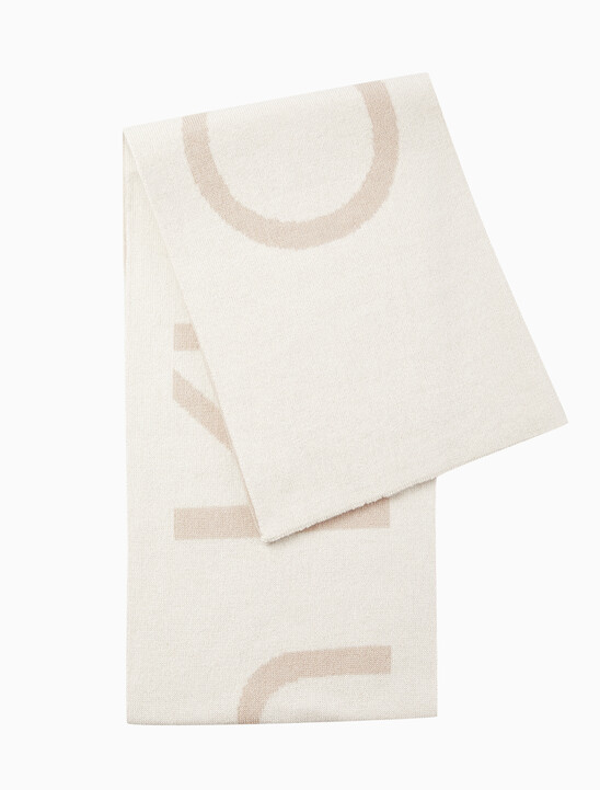 남녀공용  투톤 볼드 로고 울 머플러