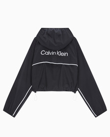 Buy 여성 백로고 릴랙스핏 크롭 윈드 재킷 in color BLACK