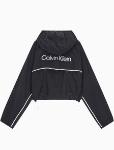 Buy 여성 백로고 릴랙스핏 크롭 윈드 재킷 in color BLACK