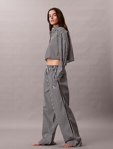 Buy 여성 코튼 포플린 팬츠 in color PENNY STRIPE+BLACK