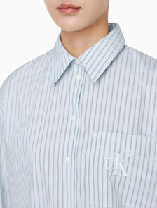 Buy 여성 버튼 다운 코튼 셔츠 in color Light Blue