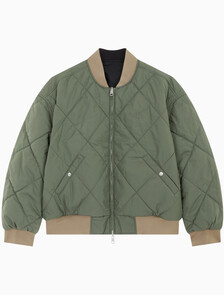 Buy 남성 리버서블 퀼팅 봄버 자켓 in color CK BLACK