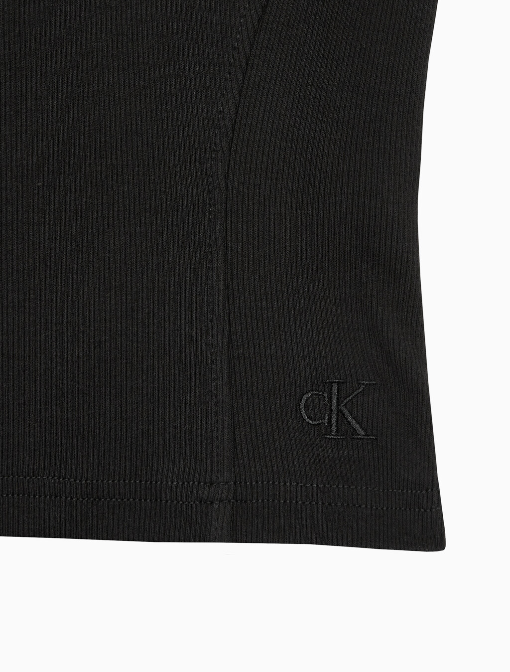 Buy 여성 립 오픈 백 크롭 탑 in color CK BLACK