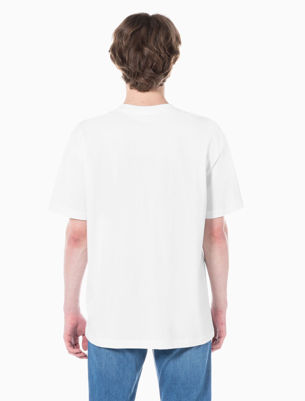 Buy 남성 릴렉스핏 엠보싱 로고 반팔 티셔츠 in color BRIGHT WHITE