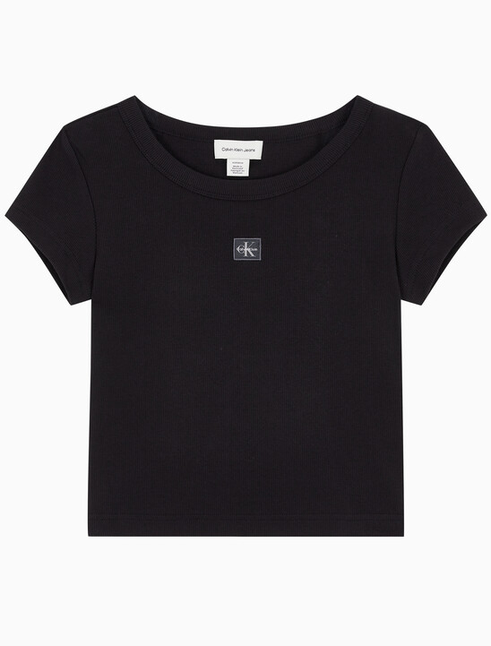 여성 우븐라벨 립 베이비 티