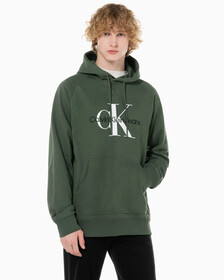 Buy 남성 롱슬리브 릴렉스핏 모노그램로고 후디 in color KHAKI