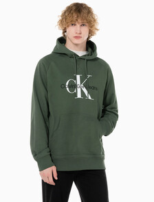 Buy 남성 롱슬리브 릴렉스핏 모노그램로고 후디 in color KHAKI