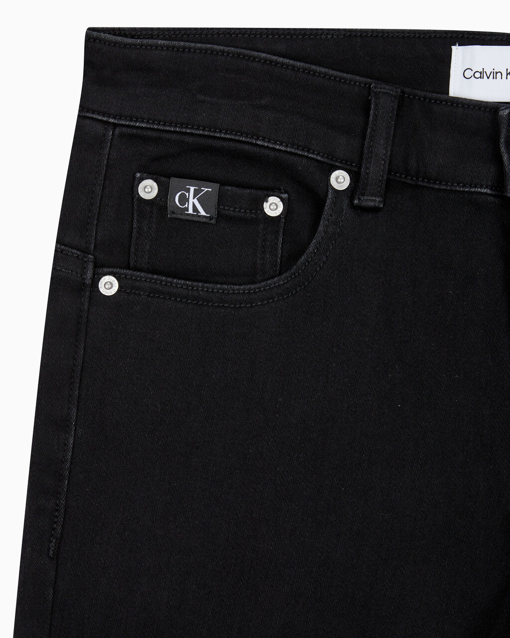 Buy 남성 바디핏 기모 블랙 데님 in color WASHED BLACK LOGO LACE