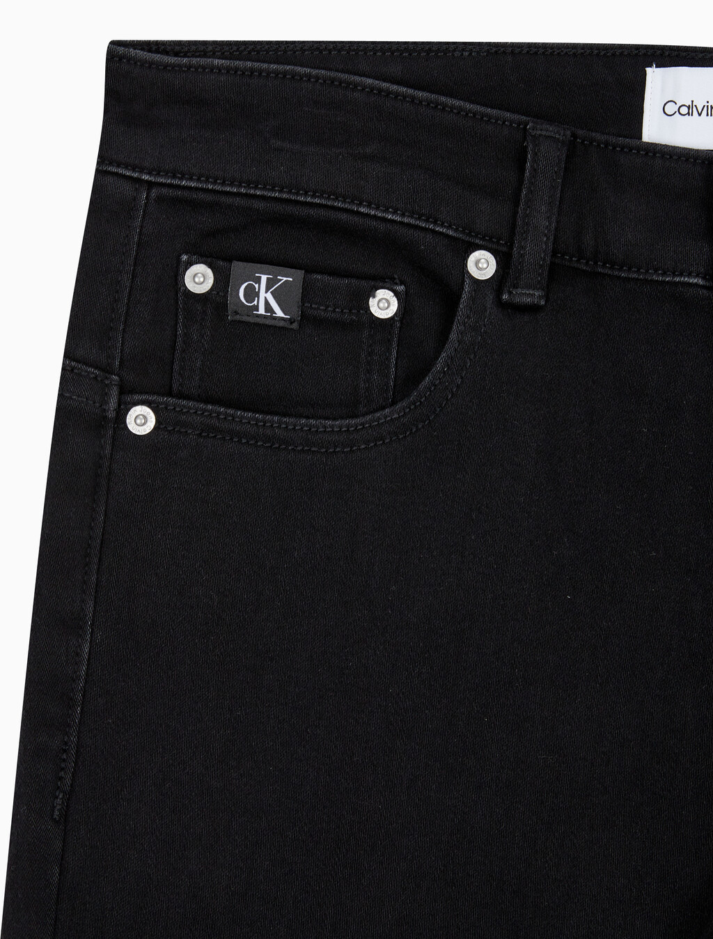 Buy 남성 바디핏 기모 블랙 데님 in color WASHED BLACK LOGO LACE