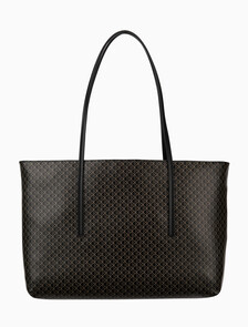 Buy 여성 코티드 AOP 라지 토트 W/파우치 in color Black Aop