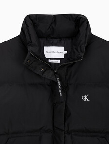 Buy 여성 숏 렝스 스탠드 카라 푸퍼 다운 재킷 in color CK BLACK