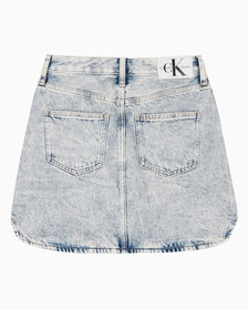 Buy 여성 A라인 데님 미니 스커트 in color 028A CHALKY BLU