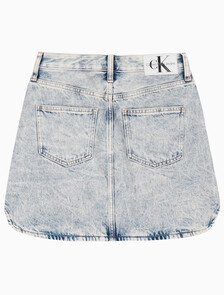 Buy 여성 A라인 데님 미니 스커트 in color CHALKY BLUE