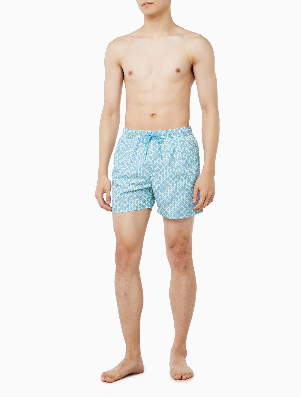 Buy 남성 에센셜 스윔 팬츠 in color Skyblue Print