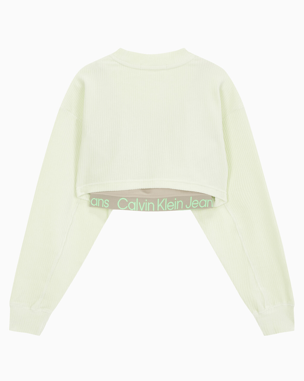 Buy 여성 투인원 벨벳 스웻셔츠 in color PASTEL GREEN