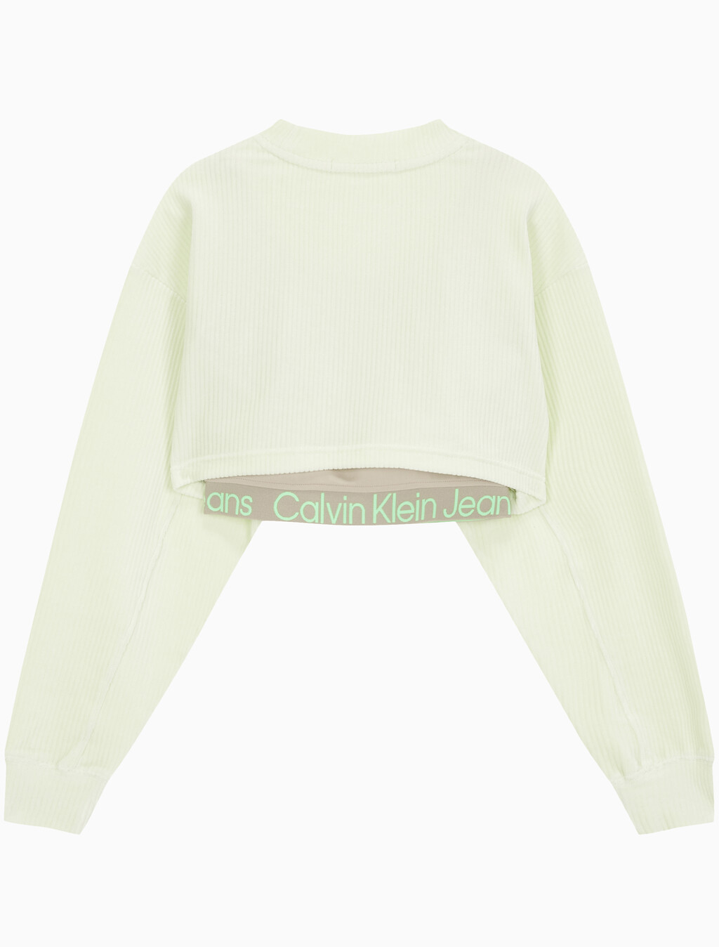 Buy 여성 투인원 벨벳 스웻셔츠 in color PASTEL GREEN