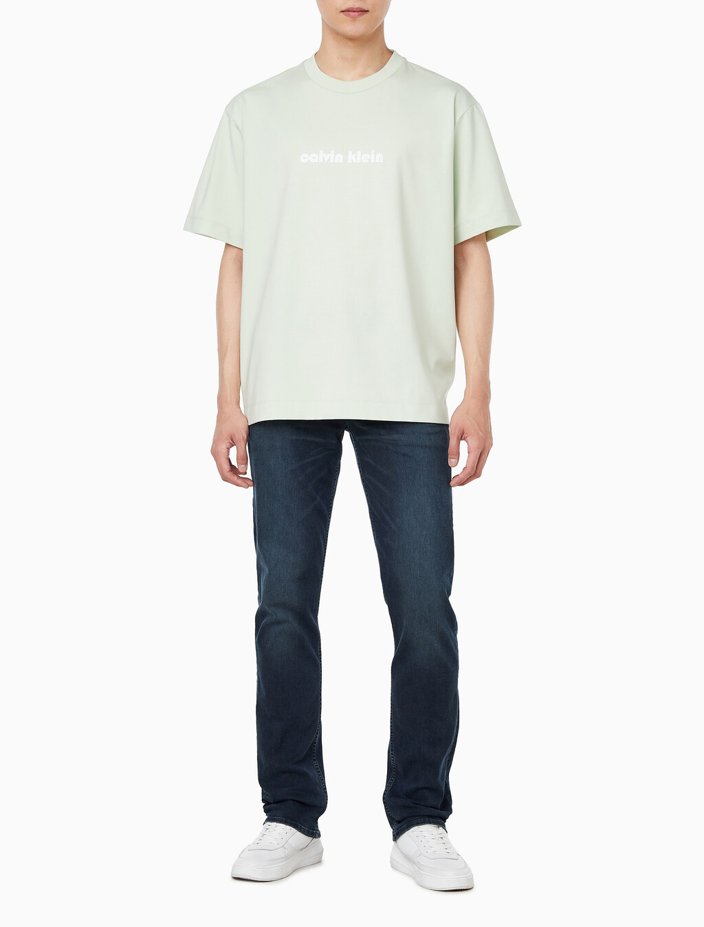 Buy 남성 릴렉스핏 저지 로고 쿨링 반팔 티셔츠 in color TENDER GREENS