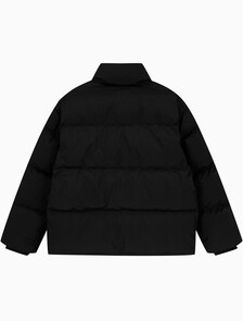 Buy 여성 숏 렝스 스탠드 카라 푸퍼 in color BLACK