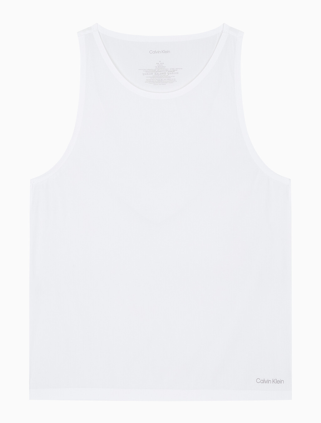 Buy 남성 CK 블랙 인비져블 메쉬 탱크탑 in color WHITE