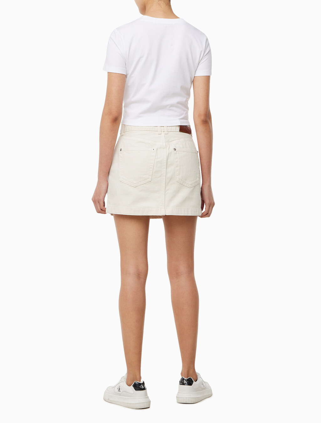 Buy 여성 데님 유틸리티 스커트 in color SOFT BONE
