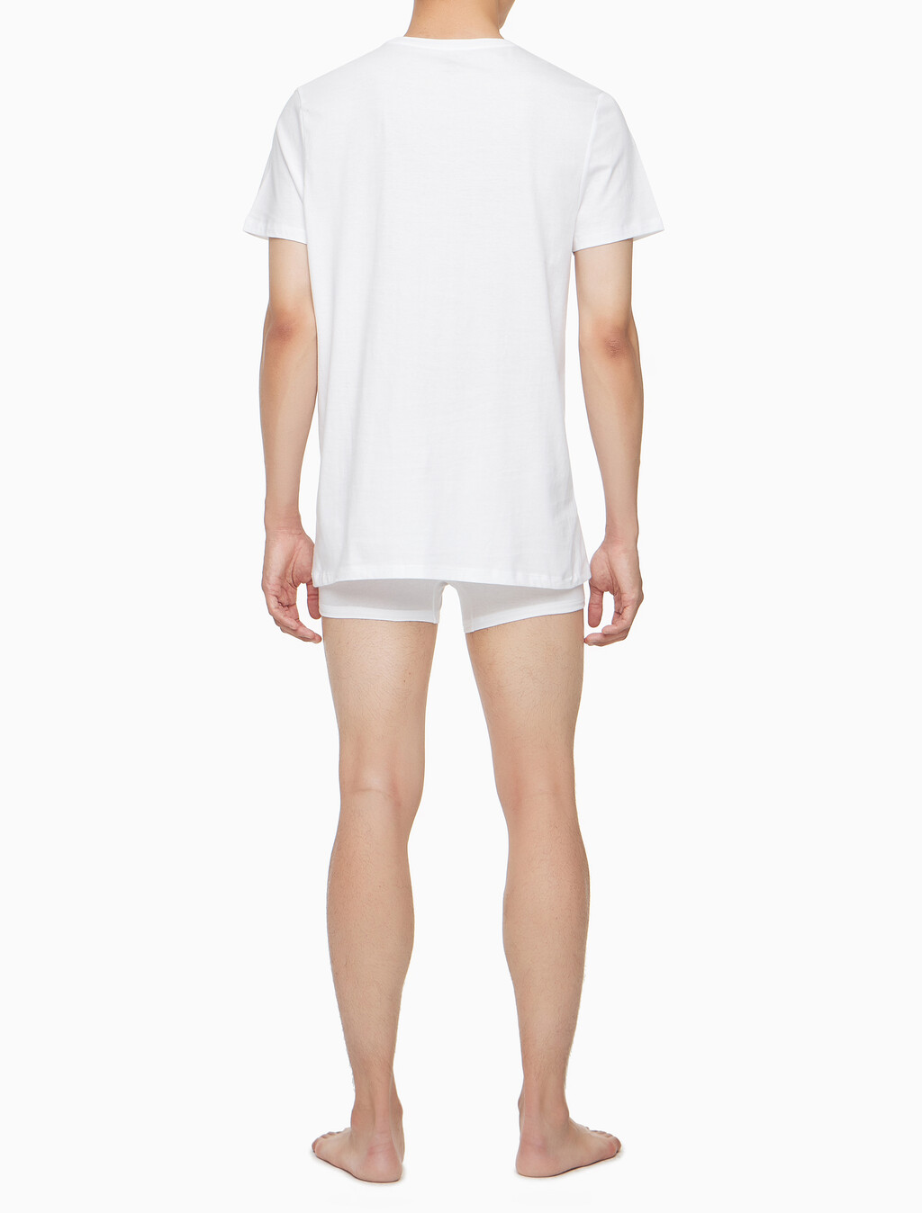 Buy 남성 코튼 클래식 크루넥 3PK in color WHITE