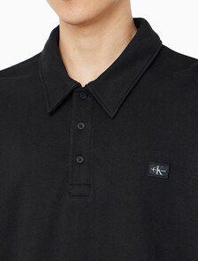 Buy 남성 릴렉스핏 하프 버튼 럭비 스웻셔츠 in color CK BLACK