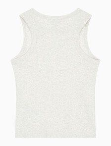 Buy 여성 우븐라벨 베이비립 탱크 in color VANILLA HEATHER