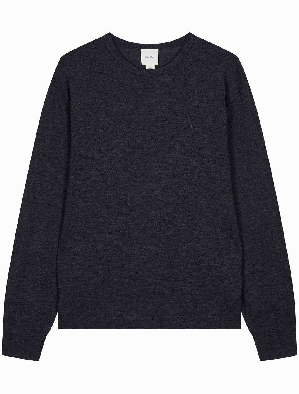 Buy 남성 메리노 울 크루넥 스웨터 in color CHARCOAL HEATHER