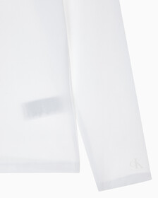 Buy 여성 슬림핏 인스티튜셔널 로고 긴팔 티셔츠 in color BRIGHT WHITE