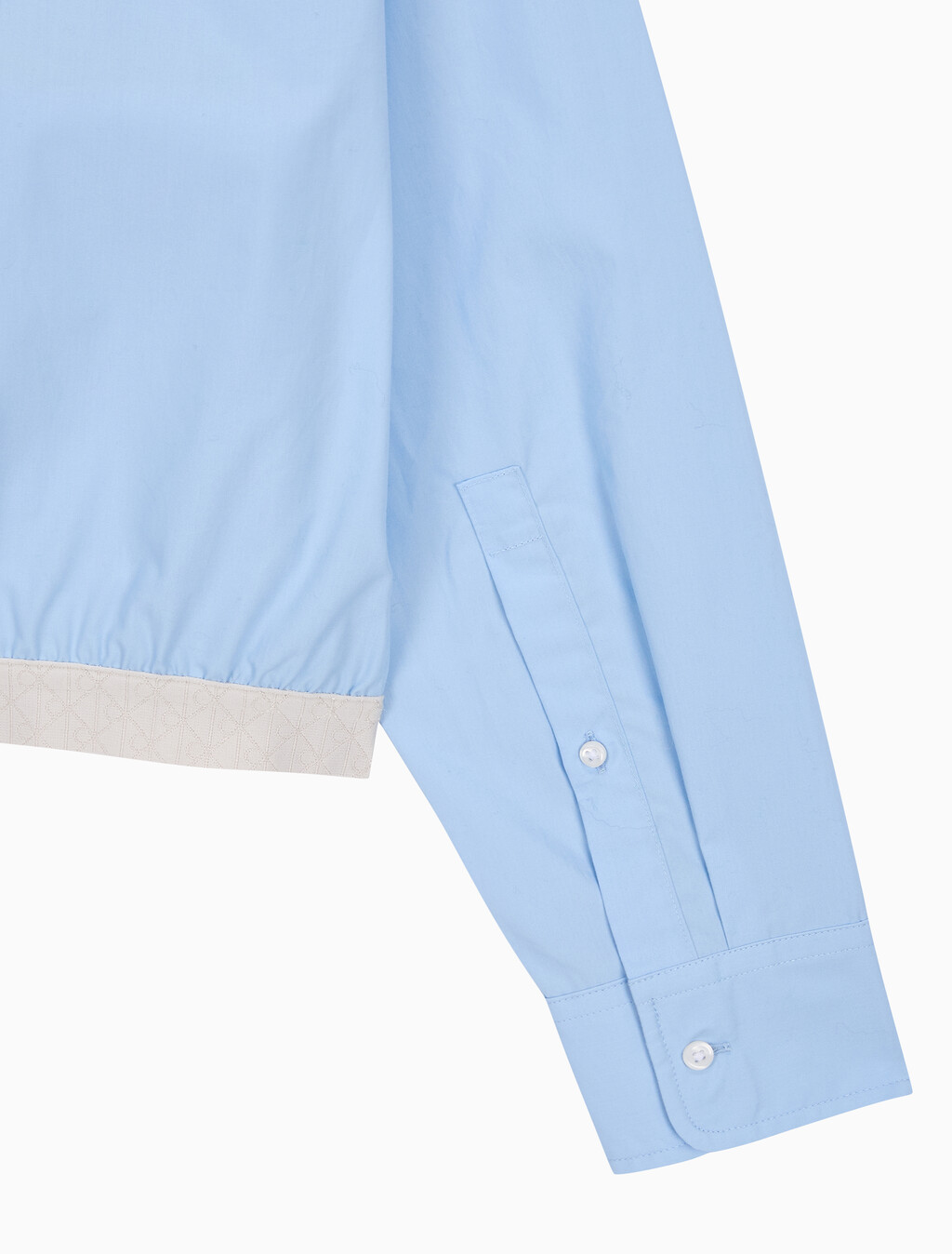 Buy 여성 로고 트림 크랍 셔츠 in color SKY BLUE