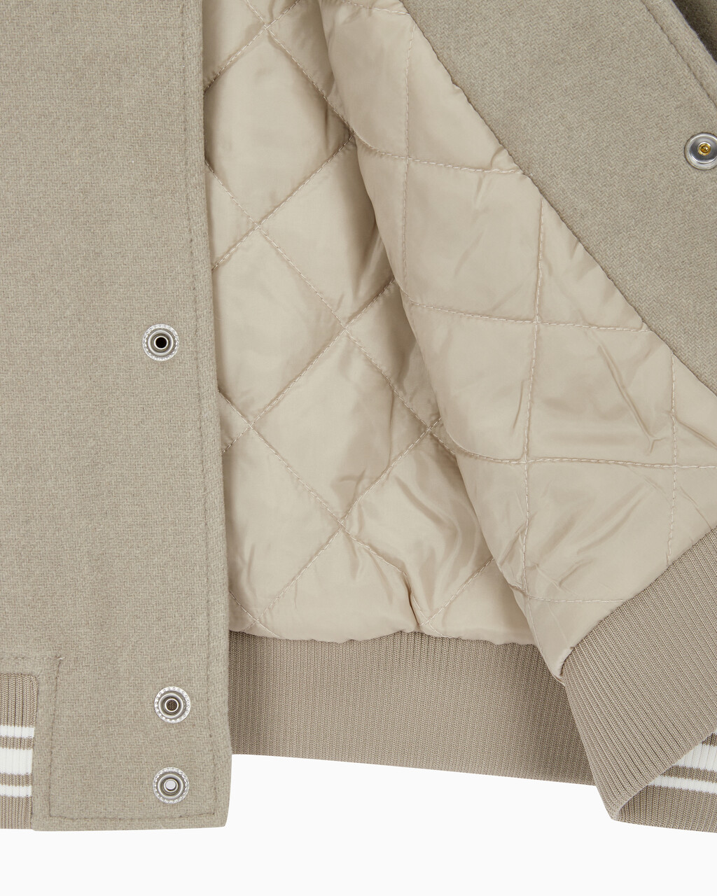 Buy 남성 바시티 봄버 자켓 in color BEIGE