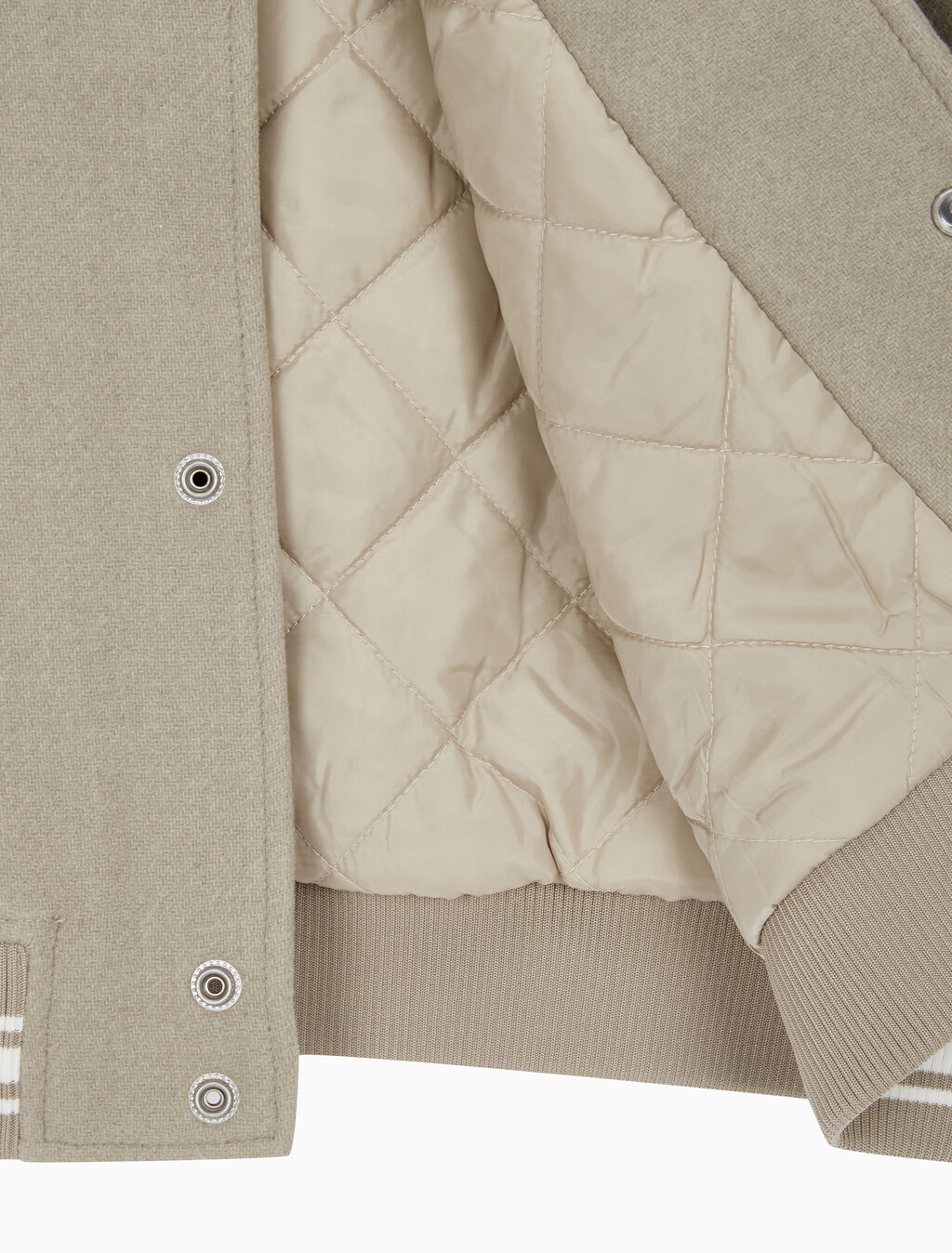 Buy 남성 바시티 봄버 자켓 in color BEIGE