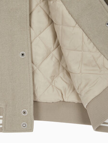 Buy 남성 바시티 봄버 자켓 in color BEIGE