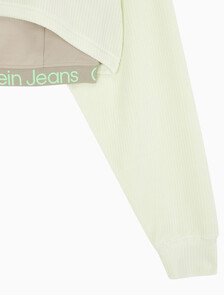 Buy 여성 투인원 벨벳 스웻셔츠 in color PASTEL GREEN